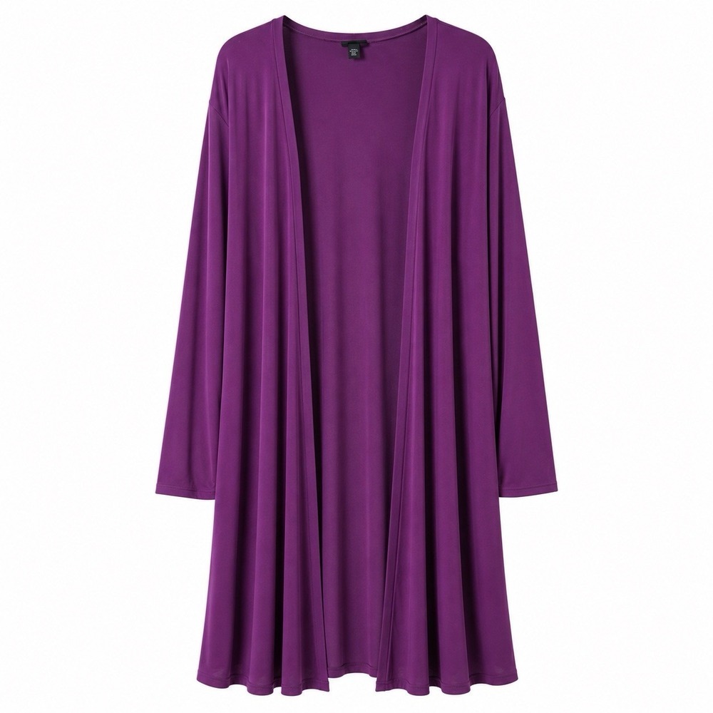 Torrid Duster‎ Cardigan Kimono Purple Plus Size 3 Open Front Long Sleeve Casual